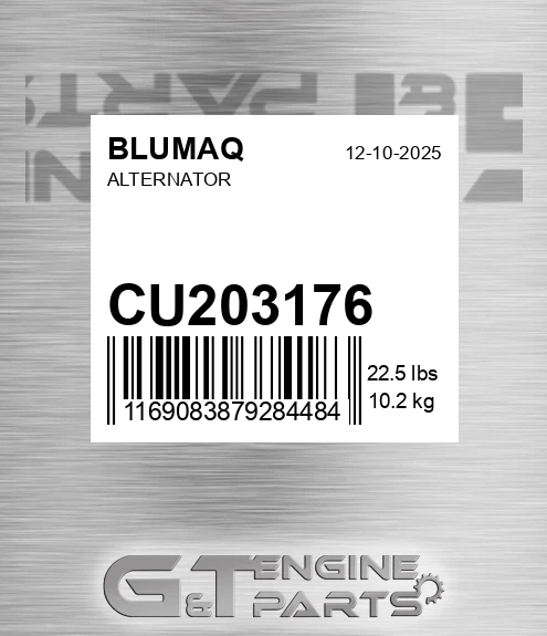 CU203176 BLUMAQ Alternator