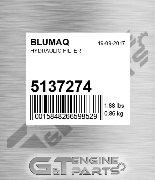 5137274 BLUMAQ Hydraulic Filter