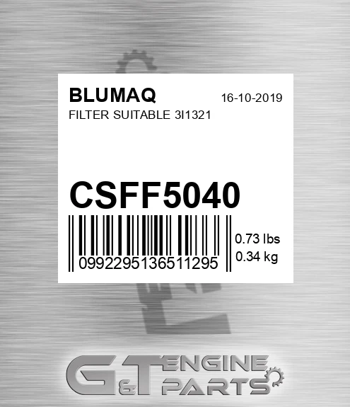 CSFF5040 BLUMAQ Filter Suitable 3i1321