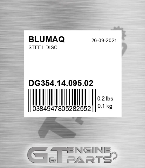 DG354.14.095.02 Steel Disc for BLUMAQ