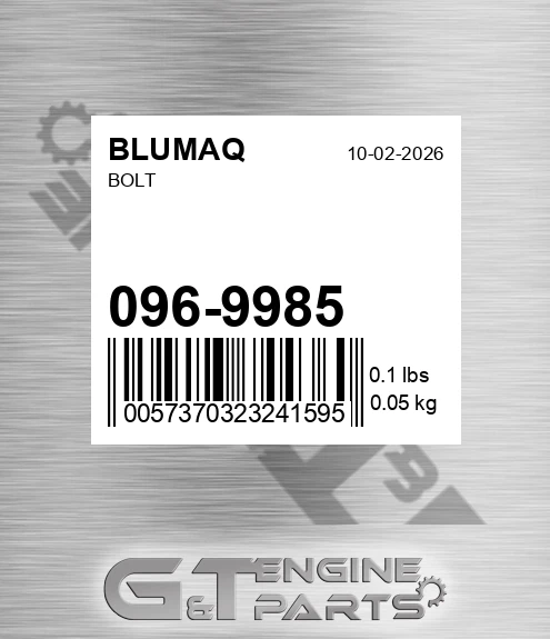 096-9985 Bolt for BLUMAQ