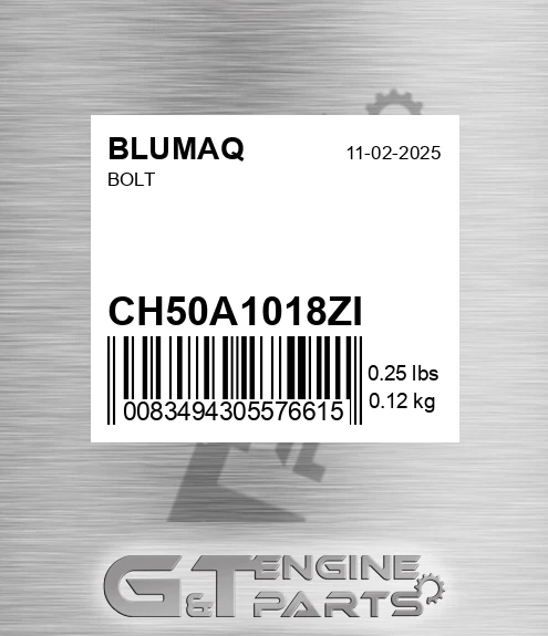 CH50A-1018ZI Bolt for BLUMAQ
