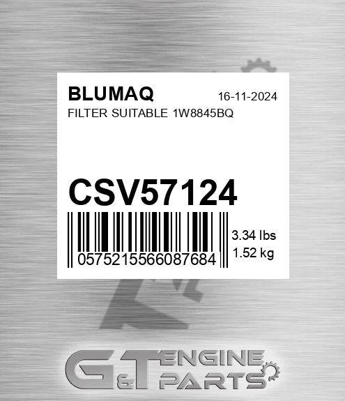 CSV57124 Filter Suitable 1w8845bq for BLUMAQ