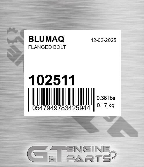 102.511 Flanged Bolt for BLUMAQ
