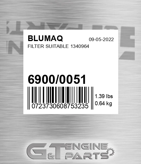 6900/0051 Filter Suitable 1340964