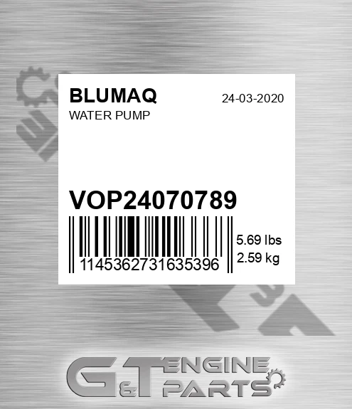 VOP24070789 Water Pump for BLUMAQ