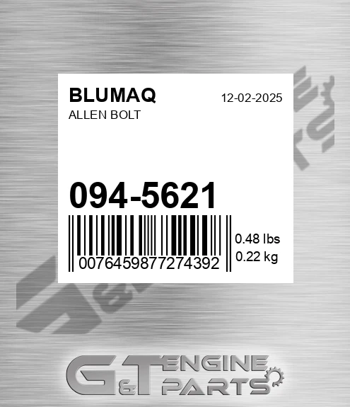 094-5621 Allen Bolt for BLUMAQ