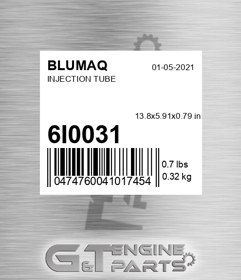 6I-0031 Injection Tube for BLUMAQ