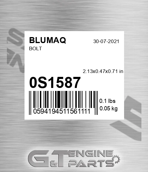 0S-1587 Bolt
