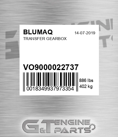 VO9000022737 Transfer Gearbox