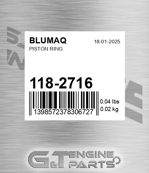 118-2716 Piston Ring for BLUMAQ