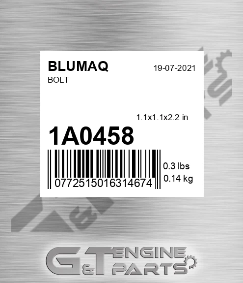 1A-0458 Bolt for BLUMAQ