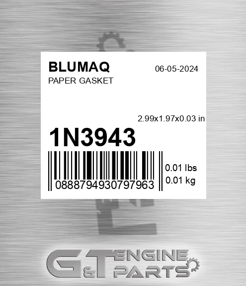 1N-3943 Paper Gasket for BLUMAQ