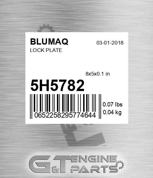 5H-5782 Lock Plate for BLUMAQ