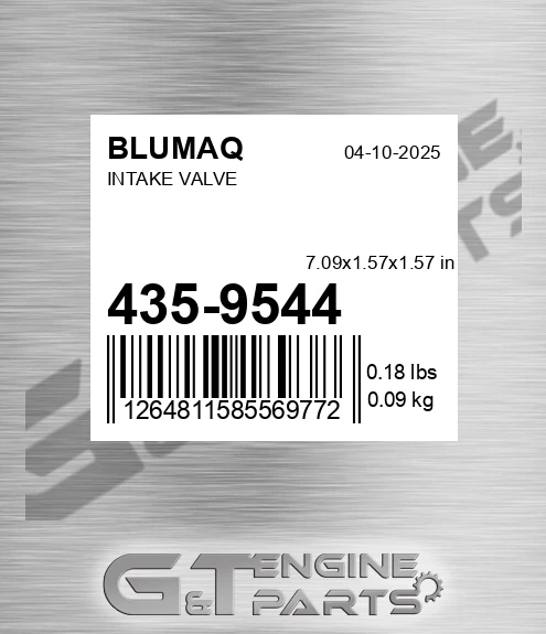 435-9544 Intake Valve