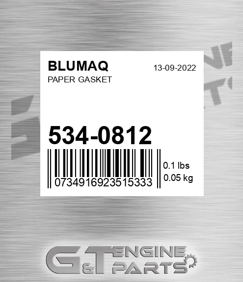 534-0812 Paper Gasket for BLUMAQ