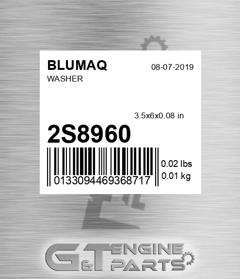 2S-8960 Washer for BLUMAQ