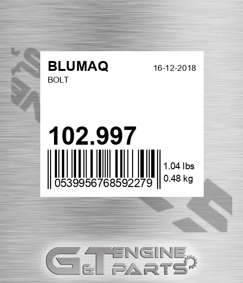 102.997 Bolt for BLUMAQ
