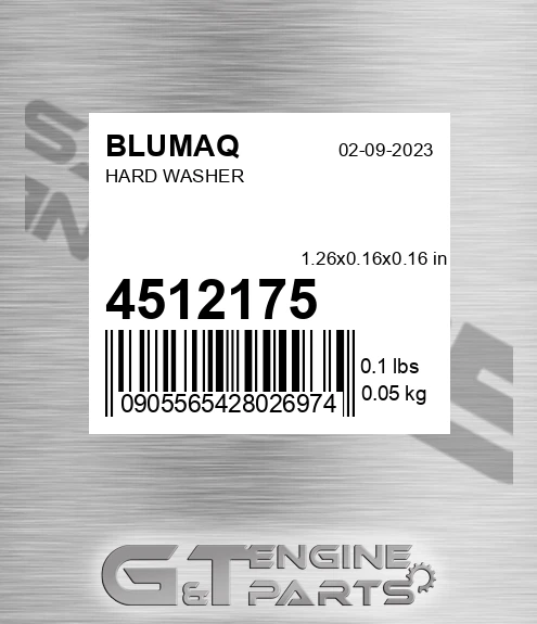 451-2175 BLUMAQ Hard Washer