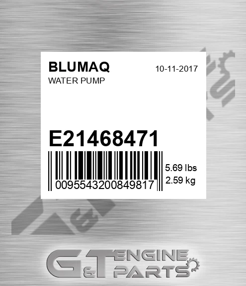 E21468471 Water Pump for BLUMAQ