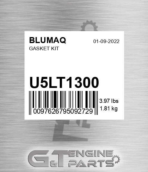 U5LT1300 Gasket Kit for BLUMAQ