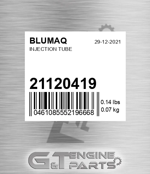 21120419 Injection Tube