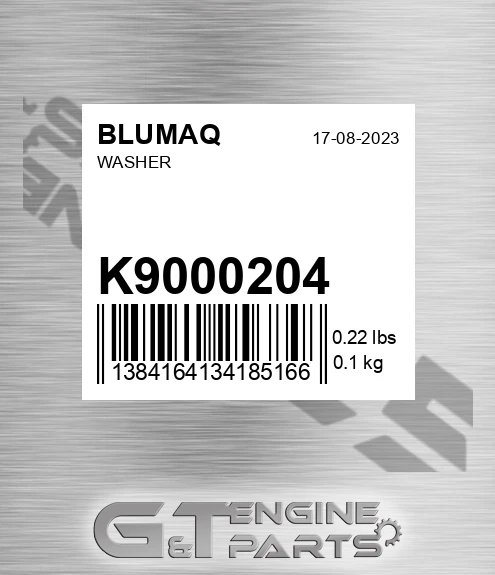 K9000204 Washer for BLUMAQ