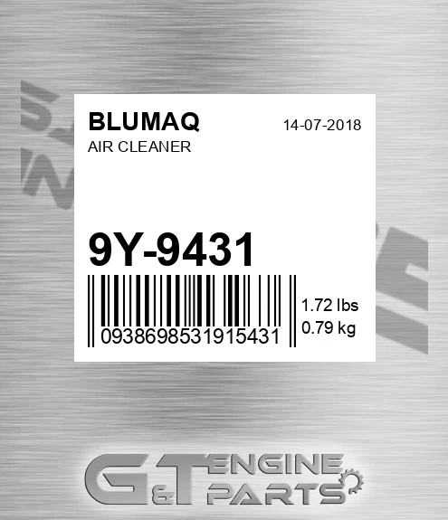 9Y-9431 Air Cleaner for BLUMAQ