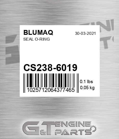 CS238-6019 Seal O-ring for BLUMAQ