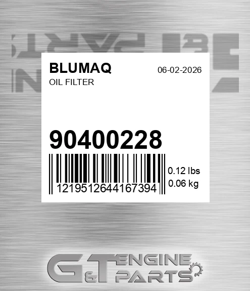 904.00228 Oil Filter for BLUMAQ