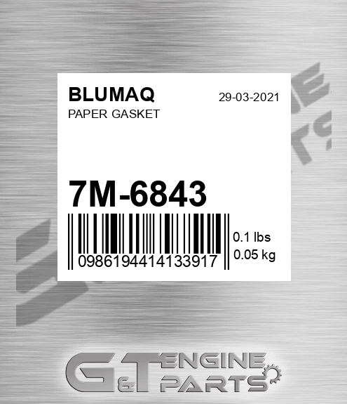 7M-6843 Paper Gasket for BLUMAQ