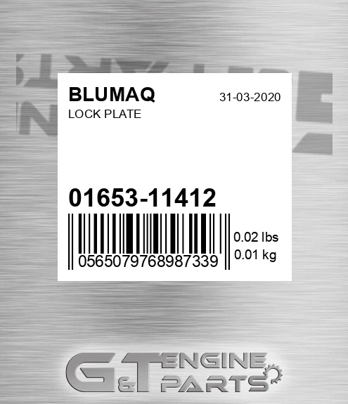 01653-11412 Lock Plate for BLUMAQ