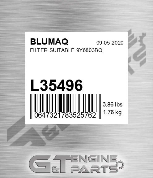 L35496 BLUMAQ Filter Suitable 9y6803bq