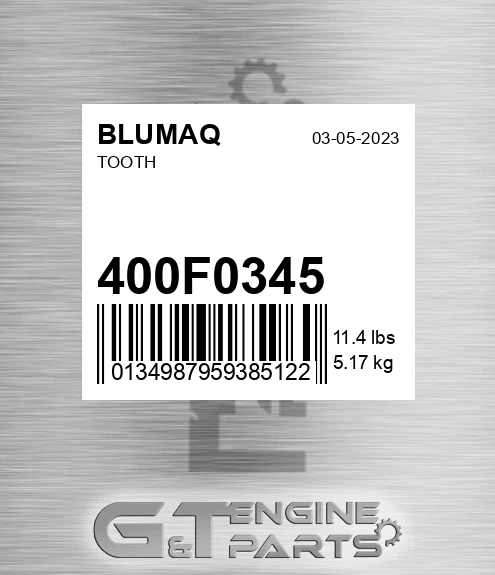 400/F0345 Tooth for BLUMAQ