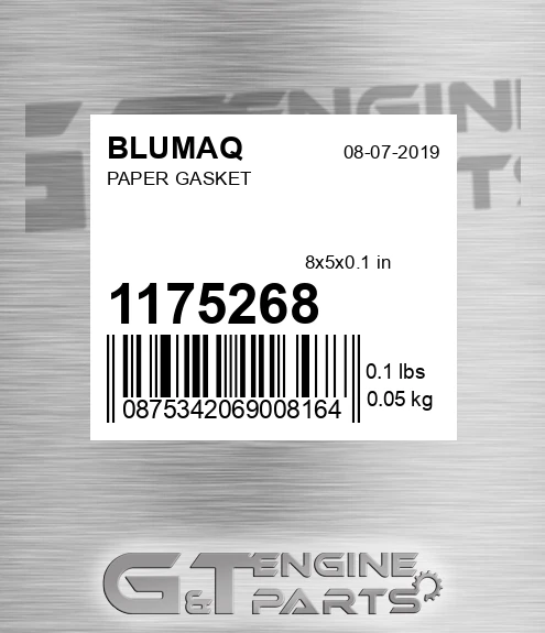 117-5268 Paper Gasket for BLUMAQ