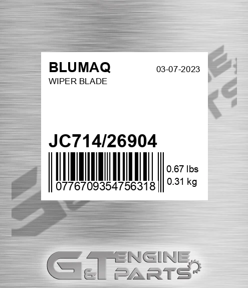 JC714/26904 Wiper Blade for BLUMAQ