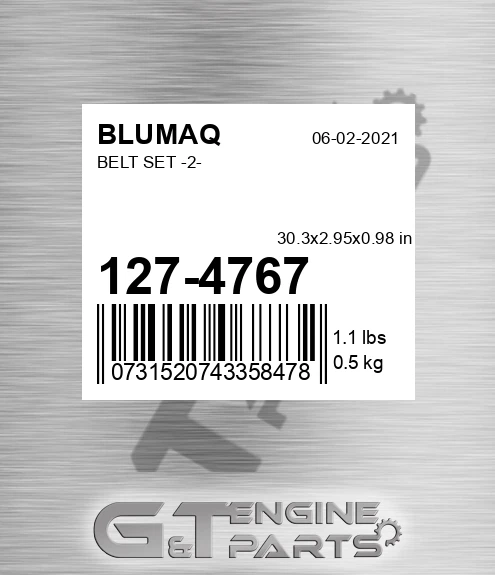 127-4767 Belt Set -2- for BLUMAQ
