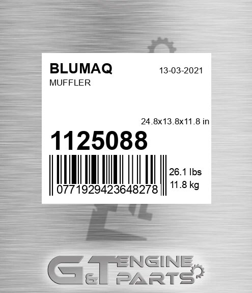 112-5088 Muffler for BLUMAQ