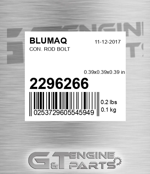 229-6266 Con. Rod Bolt for BLUMAQ