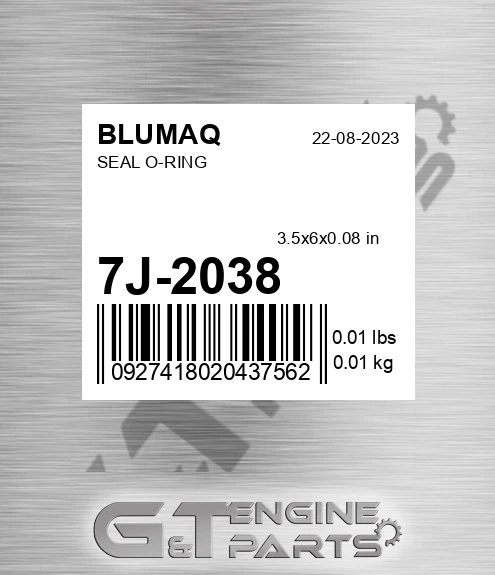 7J-2038 Seal O-ring for BLUMAQ