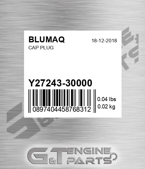 Y27243-30000 Cap Plug
