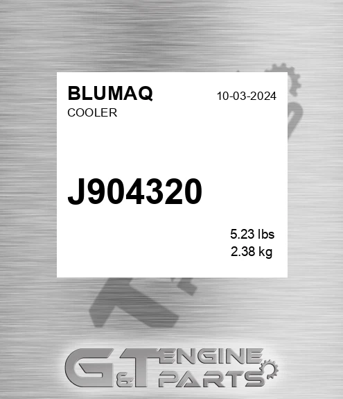J904320 Cooler