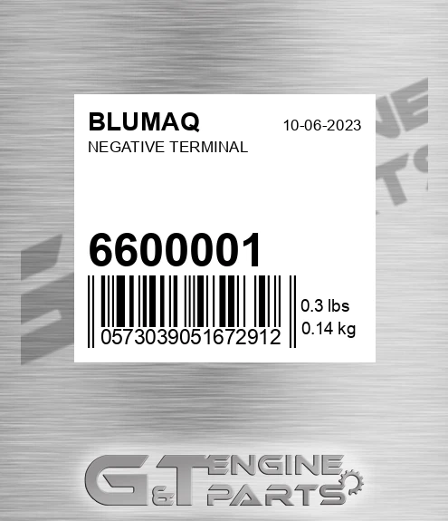 6600001 Negative Terminal for BLUMAQ