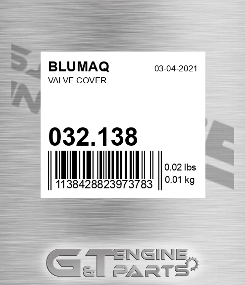032.138 Valve Cover for BLUMAQ