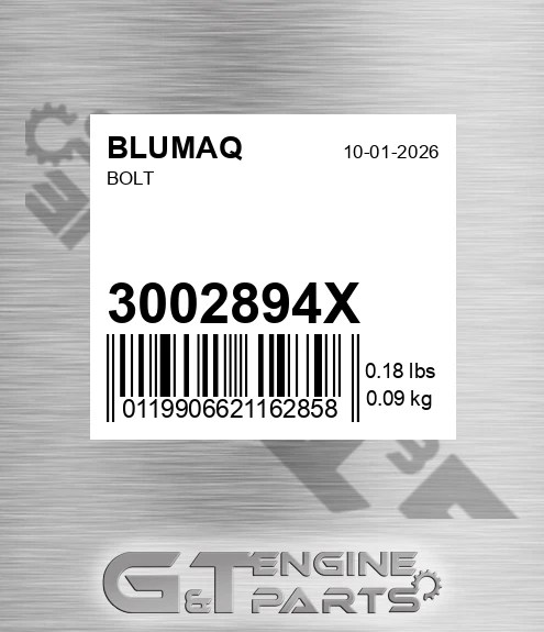 3002894X Bolt for BLUMAQ