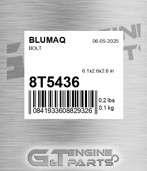 8T-5436 Bolt for BLUMAQ