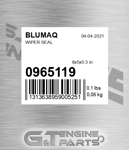 096-5119 Wiper Seal for BLUMAQ