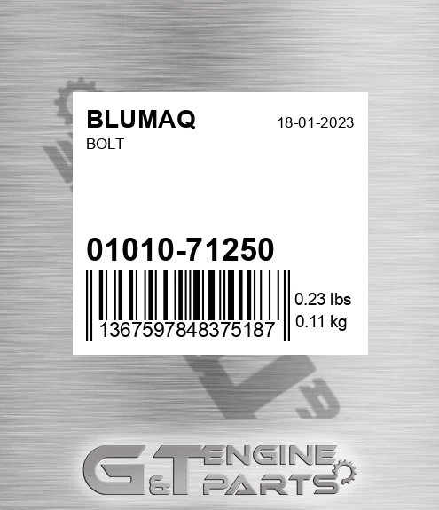 01010-71250 Bolt for BLUMAQ