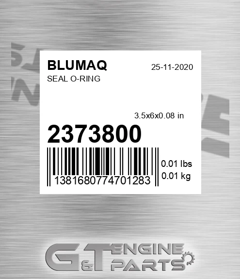 237-3800 Seal O-ring for BLUMAQ
