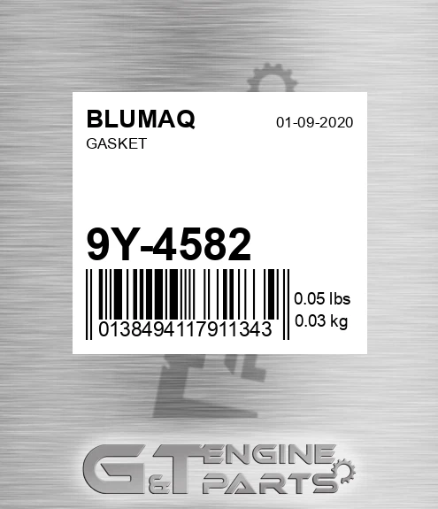 9Y-4582 Gasket for BLUMAQ